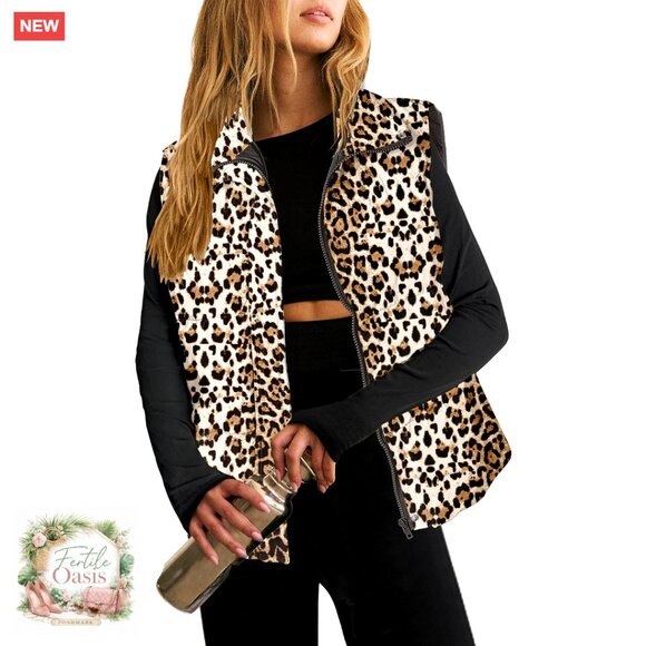 Jackets & Blazers - Lightweight Puffer Vest Stand Collar Sleeveless Winter Warm Zip Up Outerwear